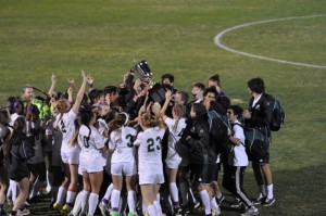 Boys and Girls Celebrate after Ian's Cup Win over JHS