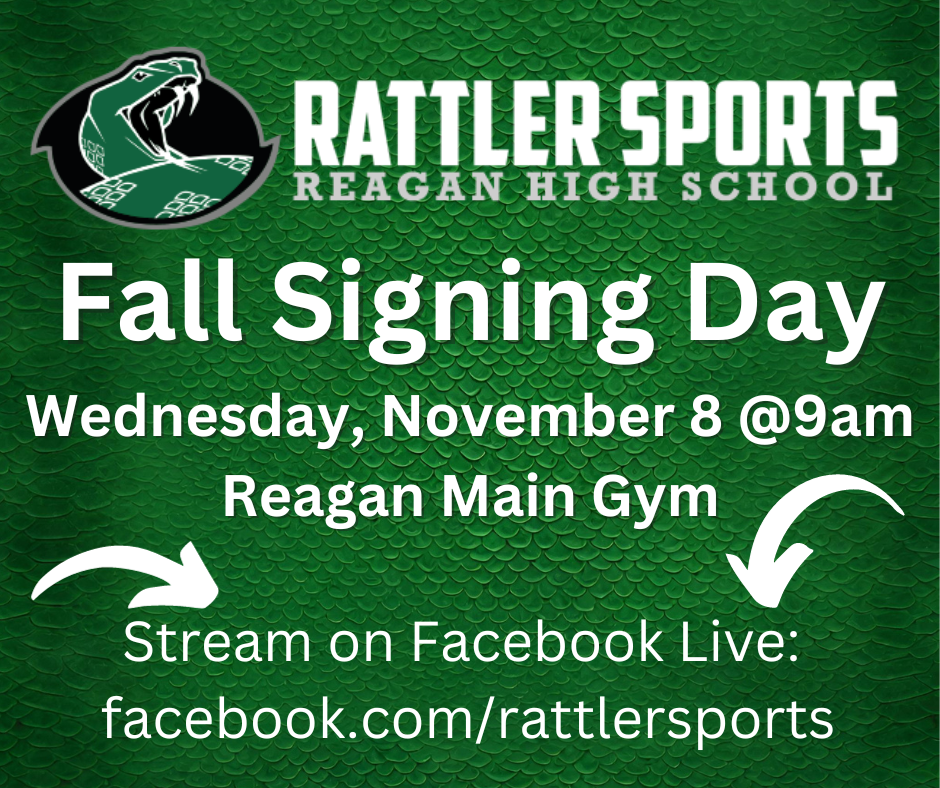 Join Us This Wednesday for Fall Signing Day at Reagan Rattler Sports